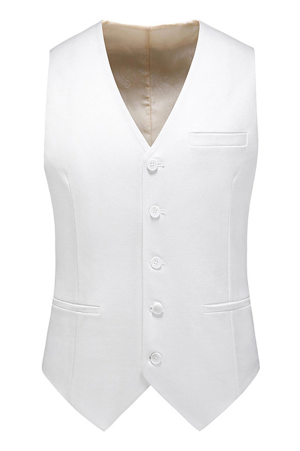 White 3 Pieces Shawl Lapel Men's Wedding Suits