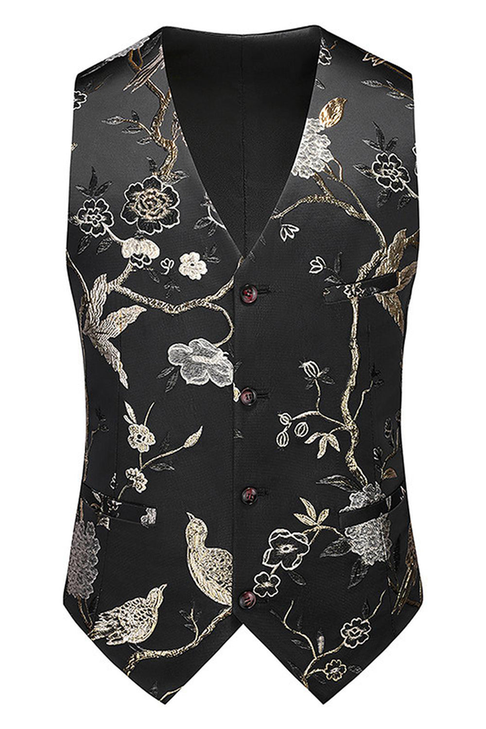 Purple Shawl Lapel Jacquard 3 Piece Men's Prom Suits