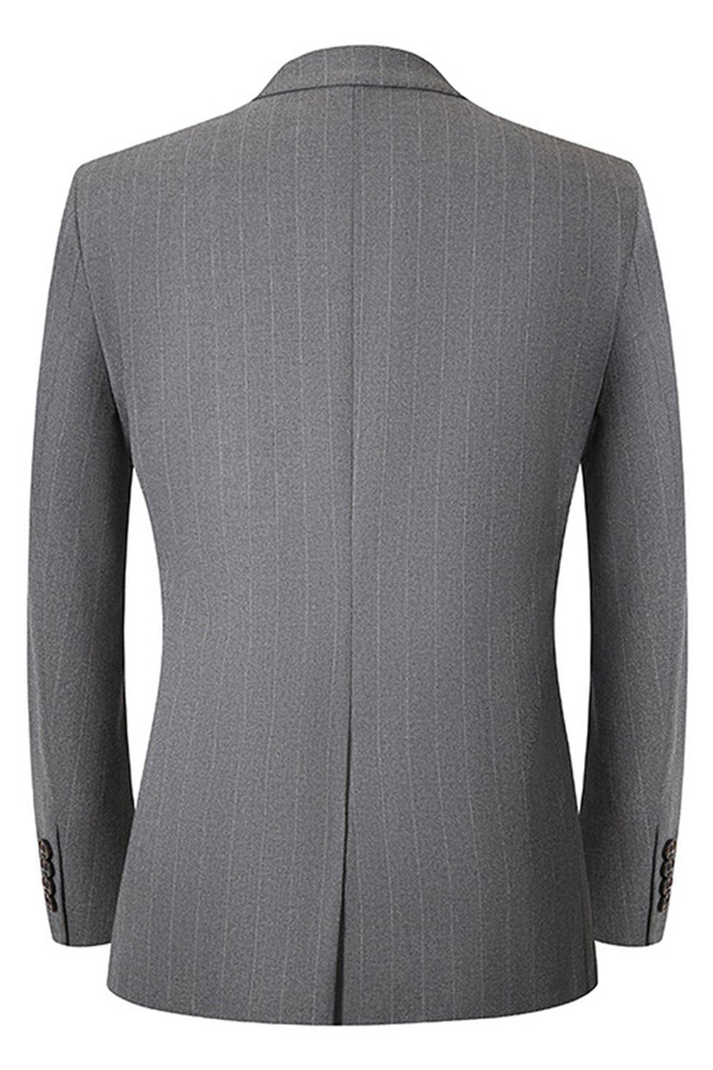 Grey 2 Piece Peak Lapel Single Breasted Men's Prom Suits