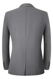Grey 2 Piece Peak Lapel Single Breasted Men's Prom Suits