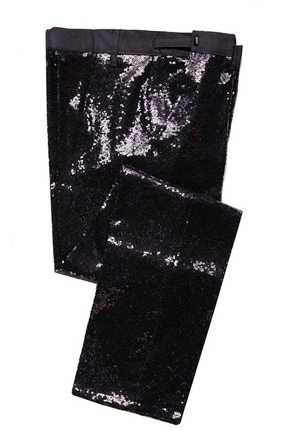 Black Sequins 2 Piece Peak Lapel Men's Prom Suits