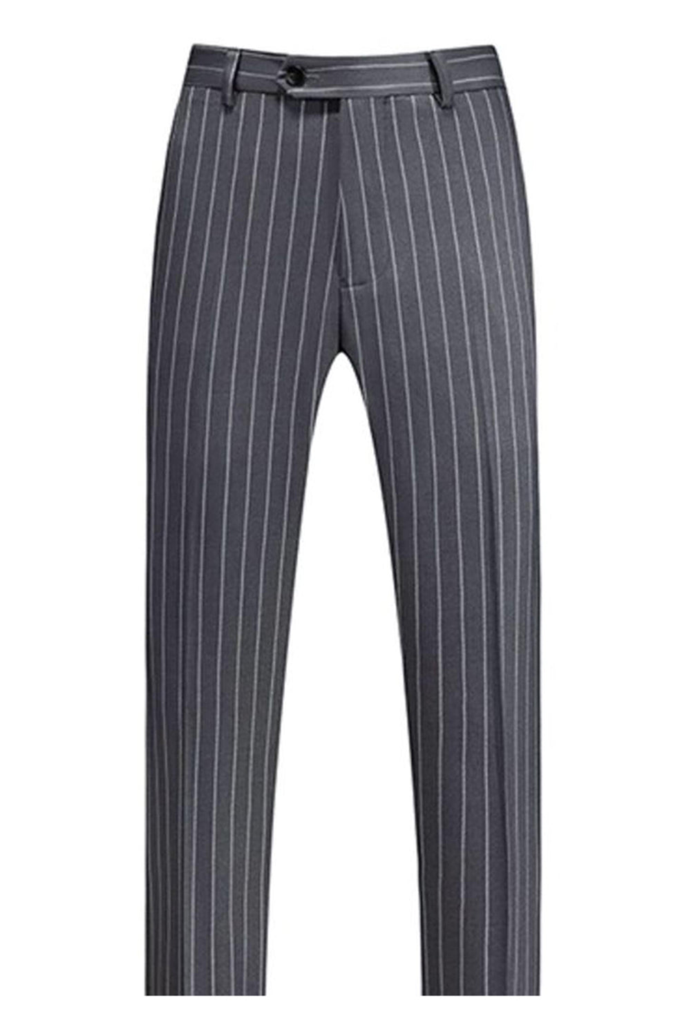 Blue Peak Lapel Striped 2-piece Men Suits