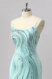 Green Bodycon Sequin Mini Cocktail Dress with Beading