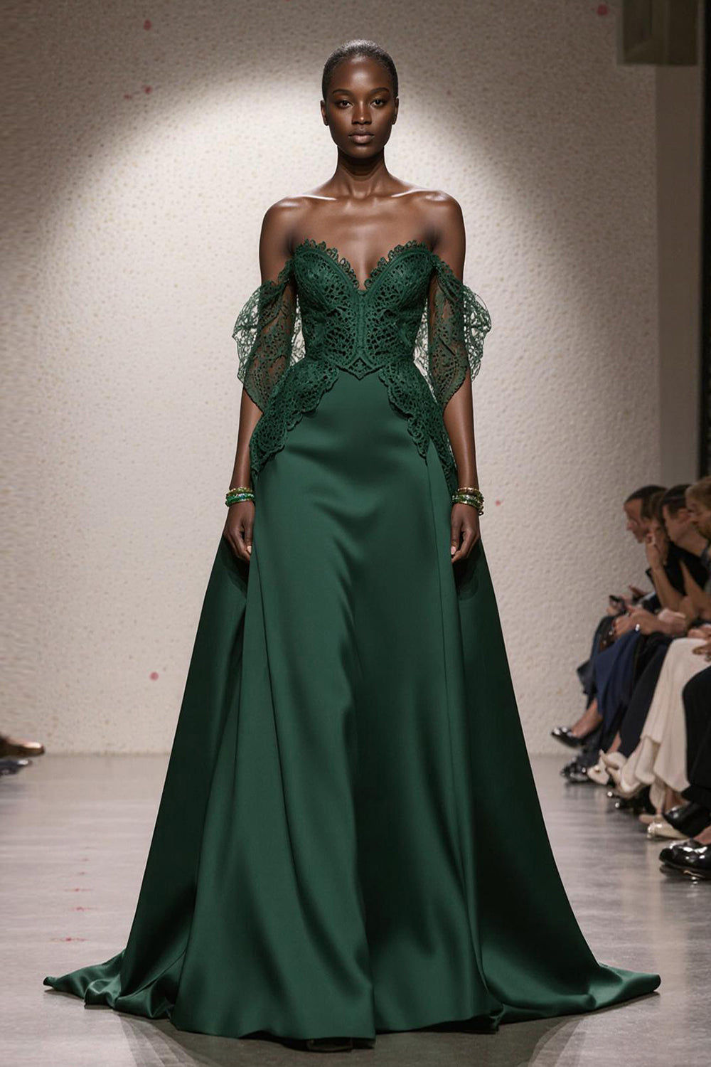 Dark Green Sweetheart A-Line Long Military Ball Dresses with Appliques