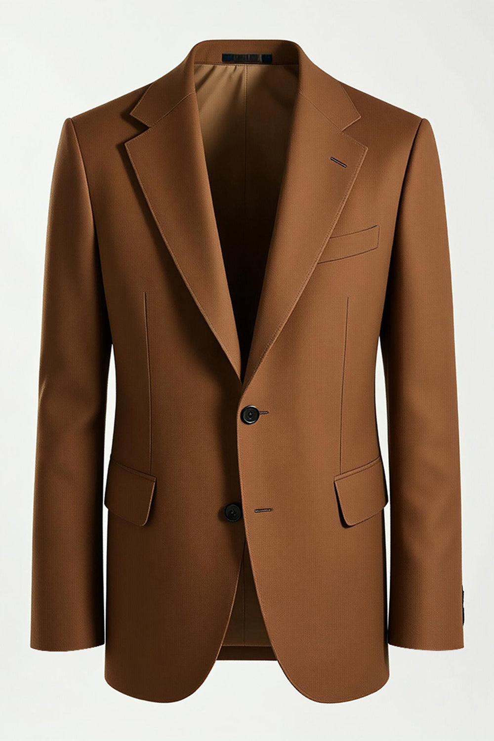 Dark Khaki Notched Lapel Singel Breasted Men's Suits