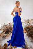 Dark Green Sweetheart Corset Sheath Long Prom Dress with Slit