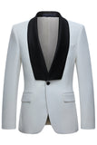 White Shawl Lapel One Button 2 Piece Men's Suits