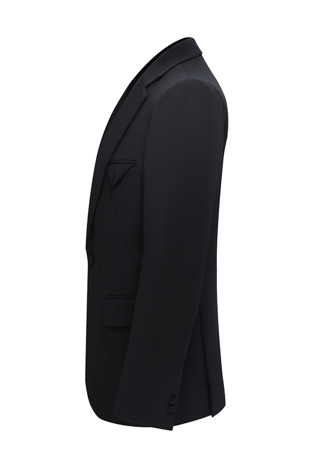 Notched Lapel Black 2 Piece Men's Business Suits