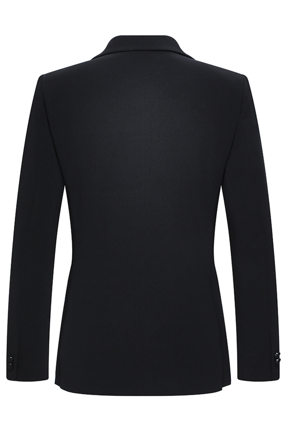 Notched Lapel Black 2 Piece Men's Business Suits