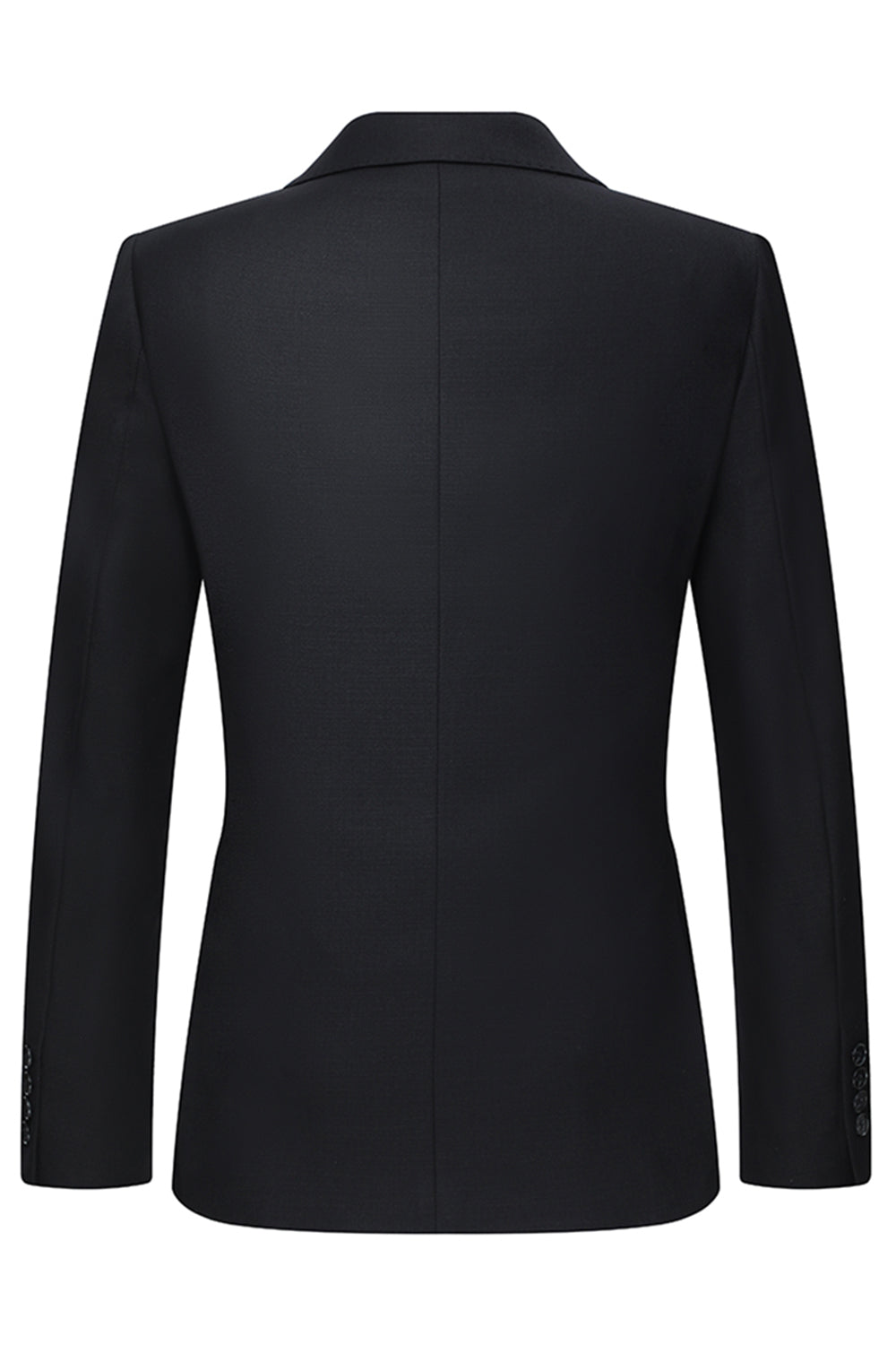 Single Breasted Notched Lapel Black 3 Piece Men's Suits