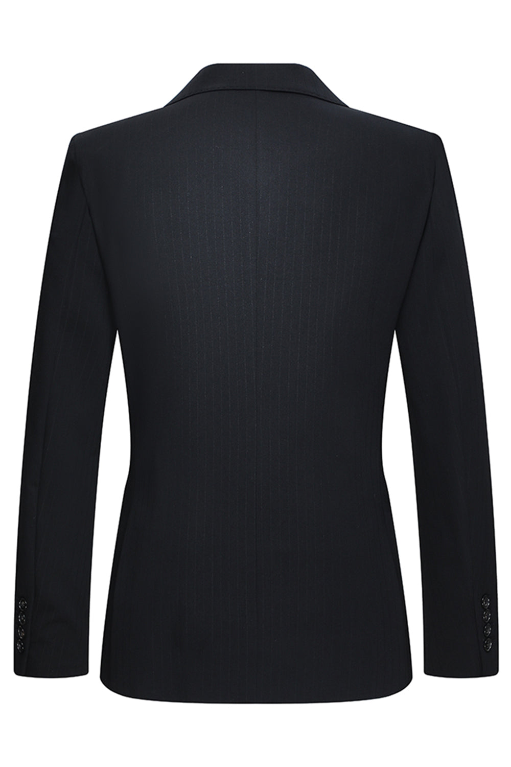 Peak Lapel 3 Piece One Button Slim Fit Black Men's Wedding Suits