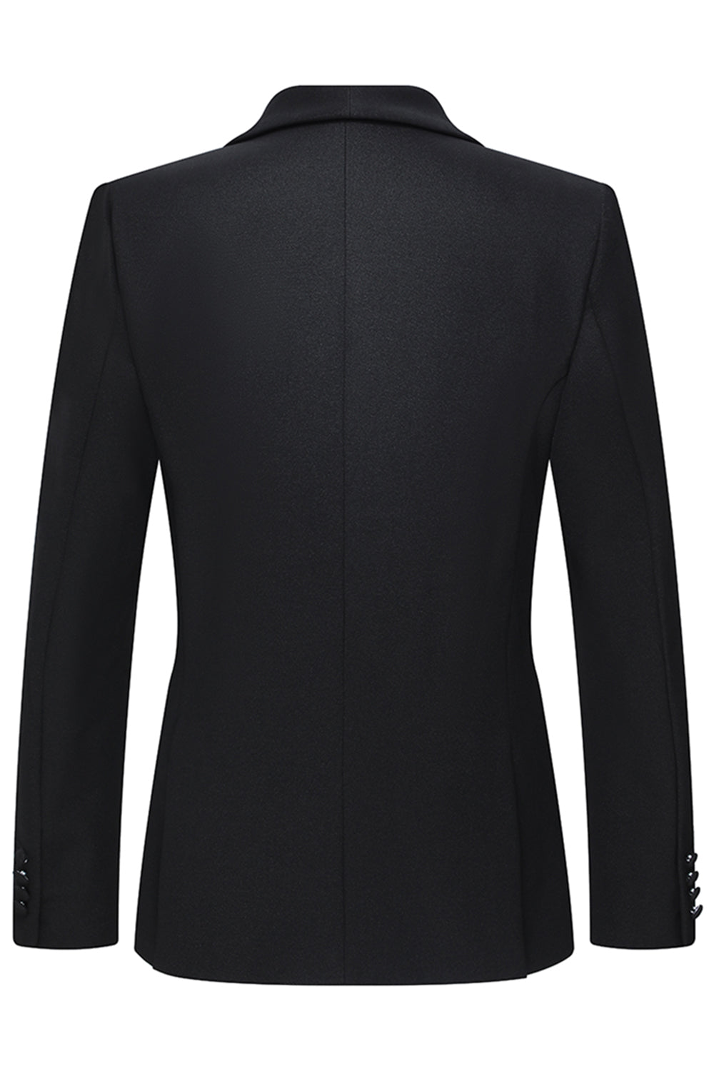 Shawl Lapel Black 3 Piece One Button Men's Business Suits