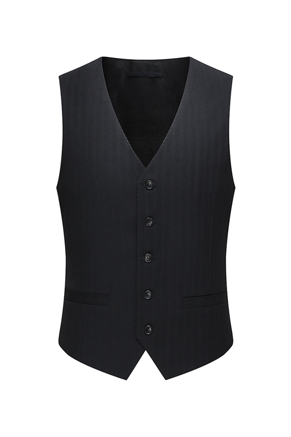 Black 3 Piece Peak Lapel Double Breasted Men's Business Suits