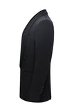 Double Breasted Black Shawl Lapel 2 Piece Men's Suits