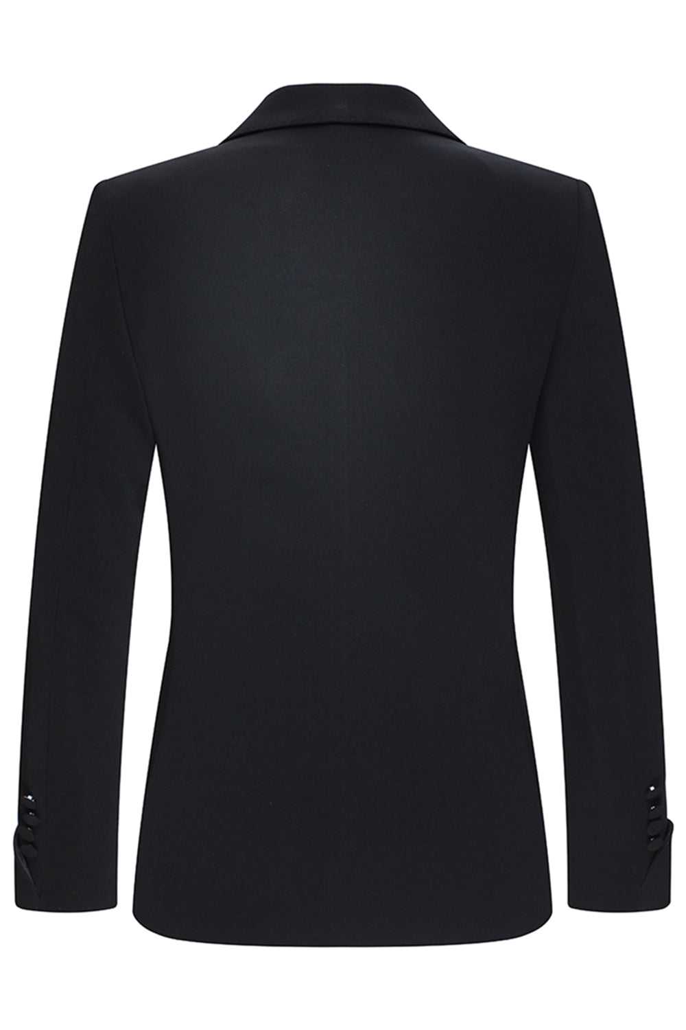 Double Breasted Black Shawl Lapel 2 Piece Men's Suits