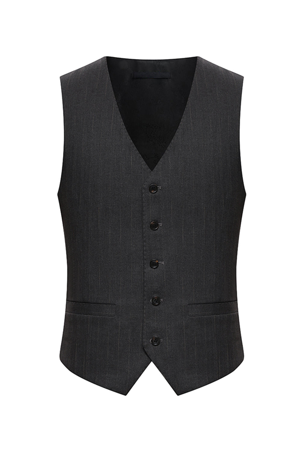 Peak Lapel 3 Piece Single Breasted Coffee Men's Suits