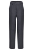Dark Grey 2 Piece Peak Lapel Double Breasted Striped Men's Suits