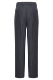 Dark Grey 2 Piece Peak Lapel Double Breasted Striped Men's Suits