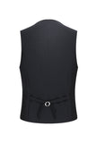 Black One Button Shawl Lapel 3 Piece Men's Suits