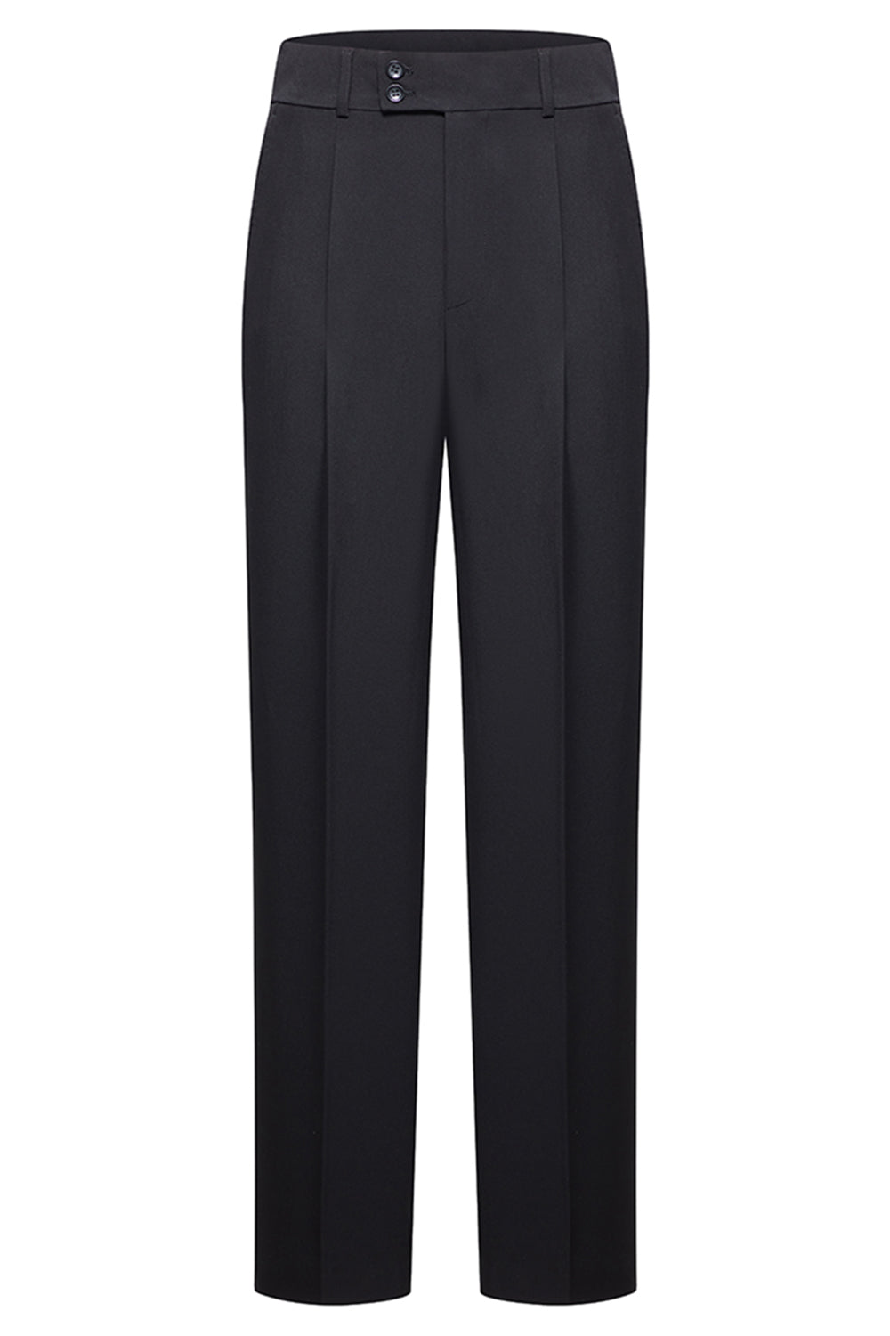 2 Piece Single Breasted Black Slim Fit Men's Mandarin Collar Suit