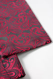 Dark Red Jacquard Shawl Lapel Men's Prom Blazer