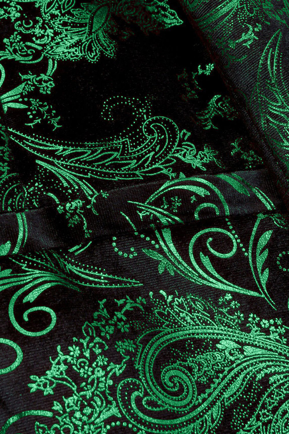 Green Shawl Lapel One Button Jacquard Men's Prom Blazer