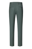 Grey Green 2 Piece Double Breasted Peak Lapel Men's Formal Suits