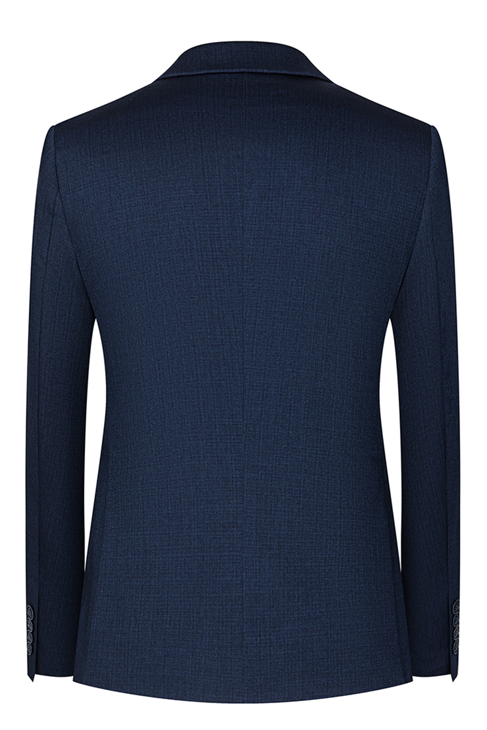 3 Piece Notched Lapel One Button Men's Navy Suits