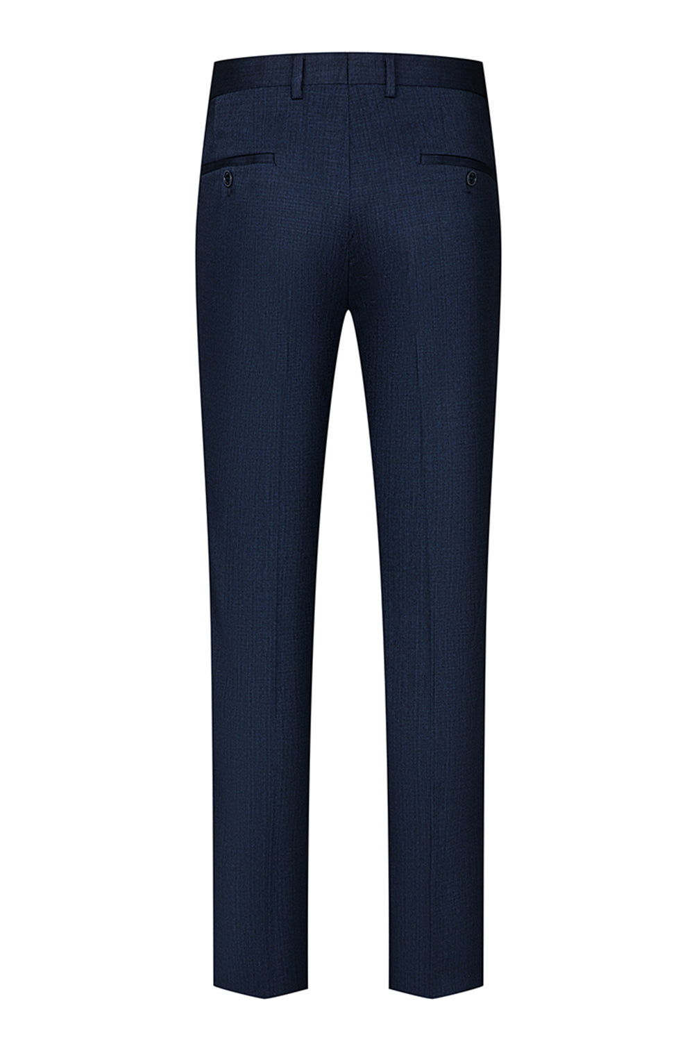 3 Piece Notched Lapel One Button Men's Navy Suits