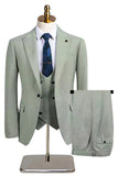 Dark Grey 3 Piece Peak Lapel Slim Fit Men's Wedding Suits
