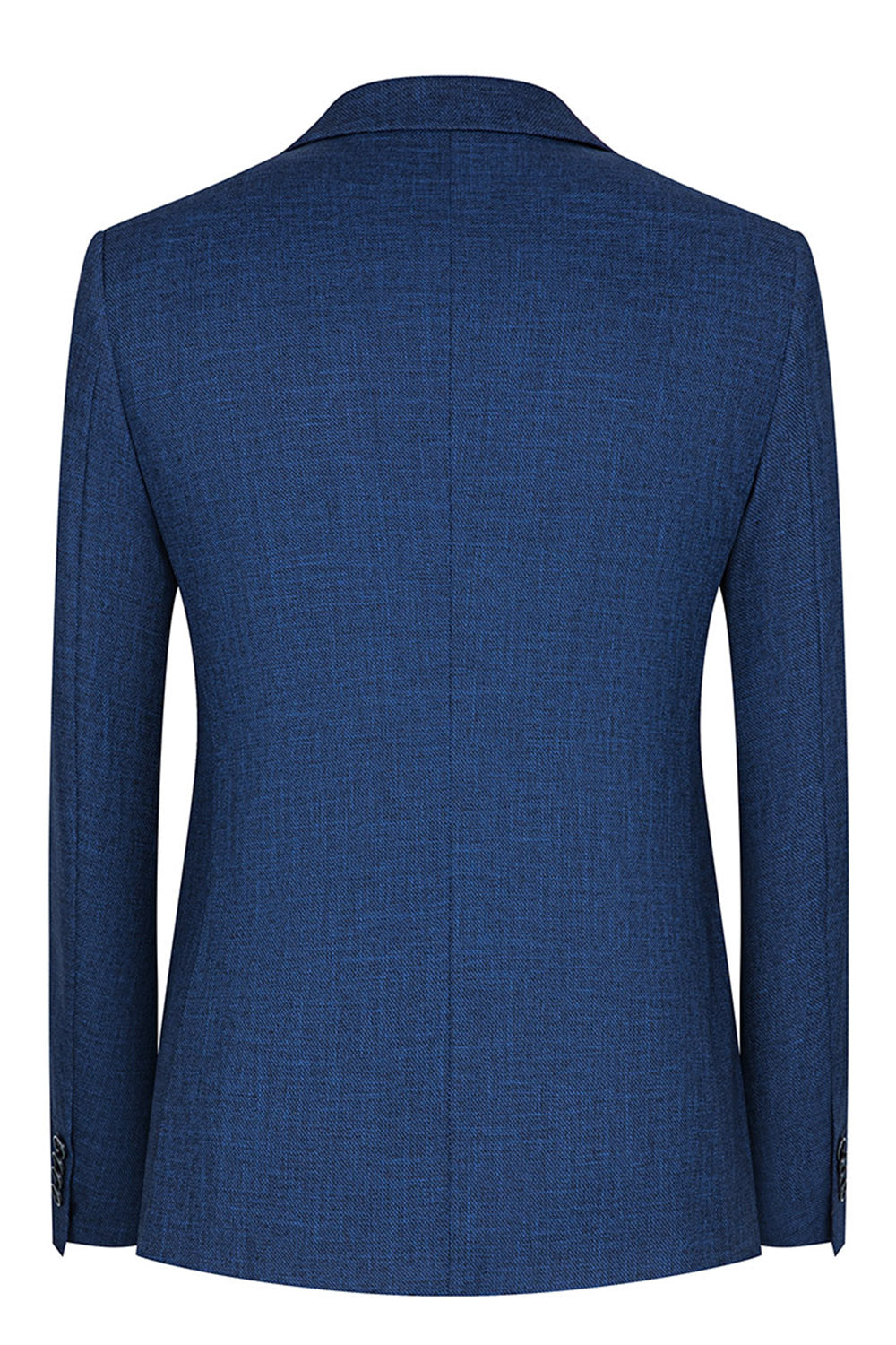 Peacock Blue Peak Lapel One Button 3 Piece Men's Suits