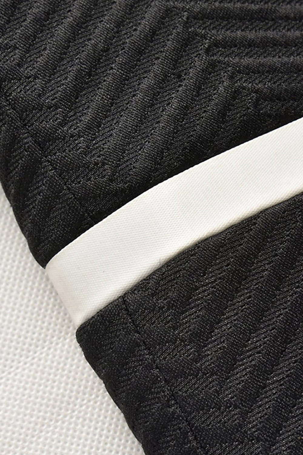 Black Shawl Lapel Stripe Men's Blazer