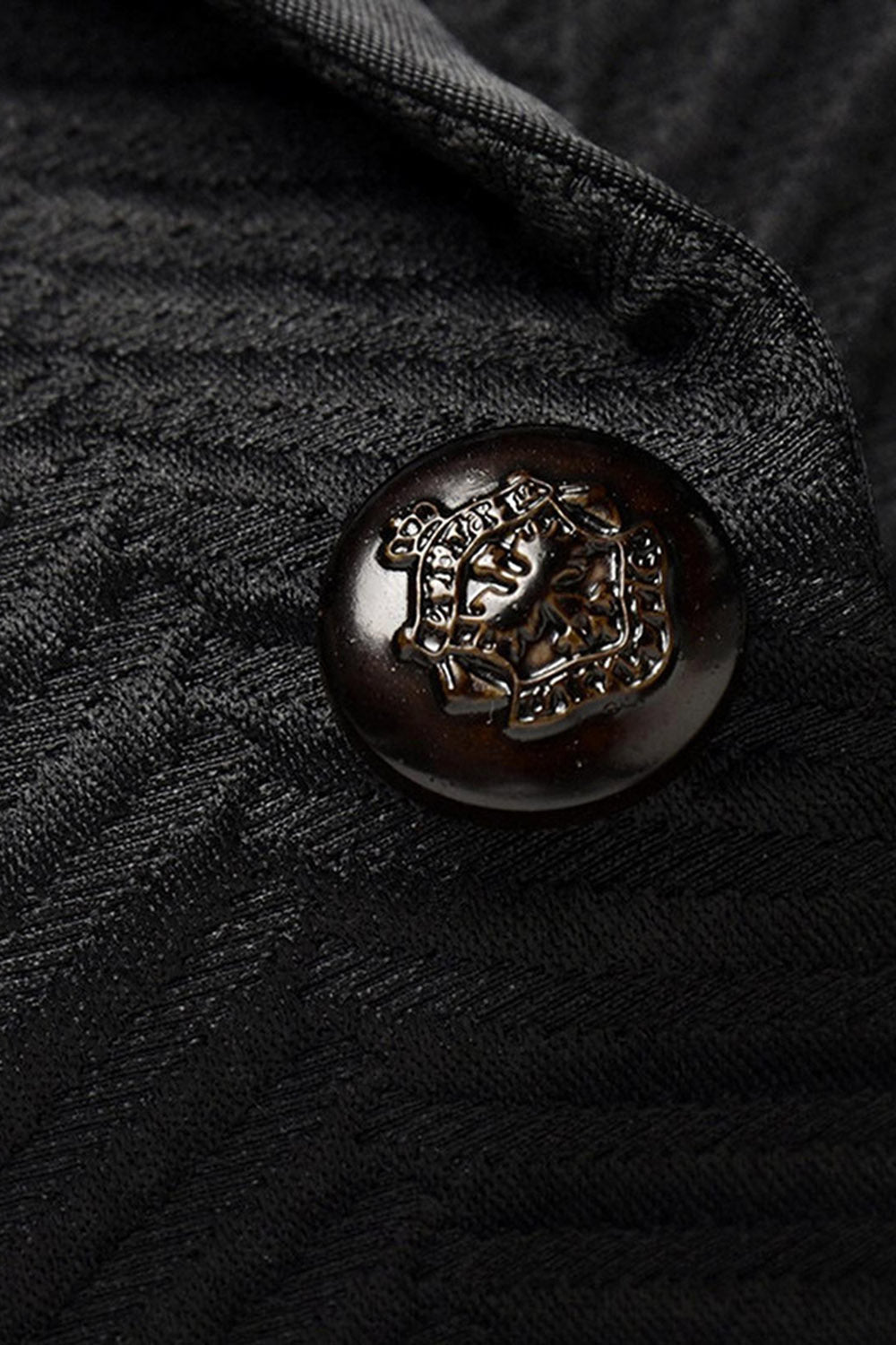 Black Shawl Lapel Stripe Men's Blazer