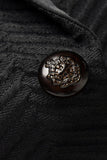Black Shawl Lapel Stripe Men's Blazer