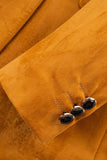 Yellow Peak Lapel One Button Prom Blazer
