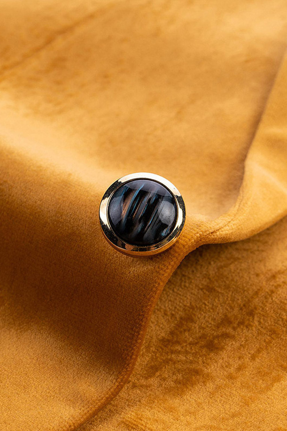 Yellow Peak Lapel One Button Prom Blazer