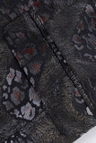 Black Printed Notched Lapel Men's Prom Blazer