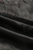 Black Jacquard Notched Lapel Prom Blazer