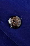 Men's Blue Shawl Lapel One Button Prom Blazer