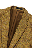 Sparkly Golden Notched Lapel Texture Prom Blazer