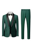 Men's Black Shawl Lapel One Button Formal Suits