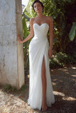 Strapless White Sheath Ruched Rehearsal Dinner Dress