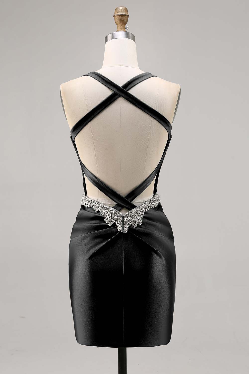 Corset Satin Bodycon Dark Green Cocktail Dress