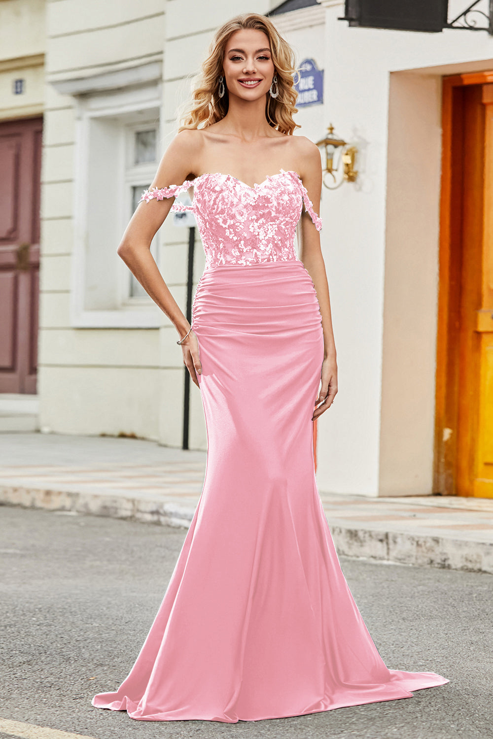 Dark Green Mermaid Off the Shoulder Long Prom Dress