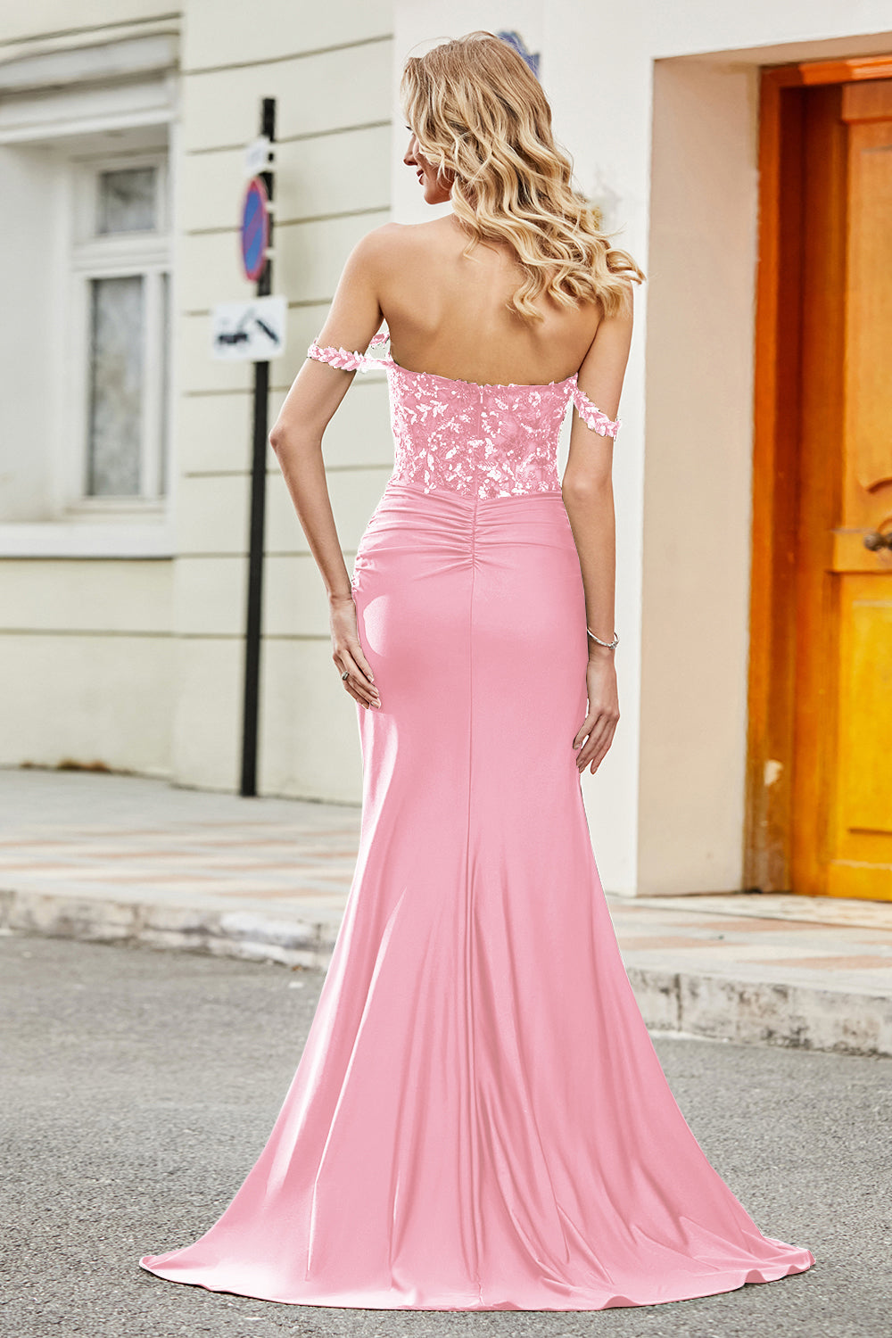 Dark Green Mermaid Off the Shoulder Long Prom Dress