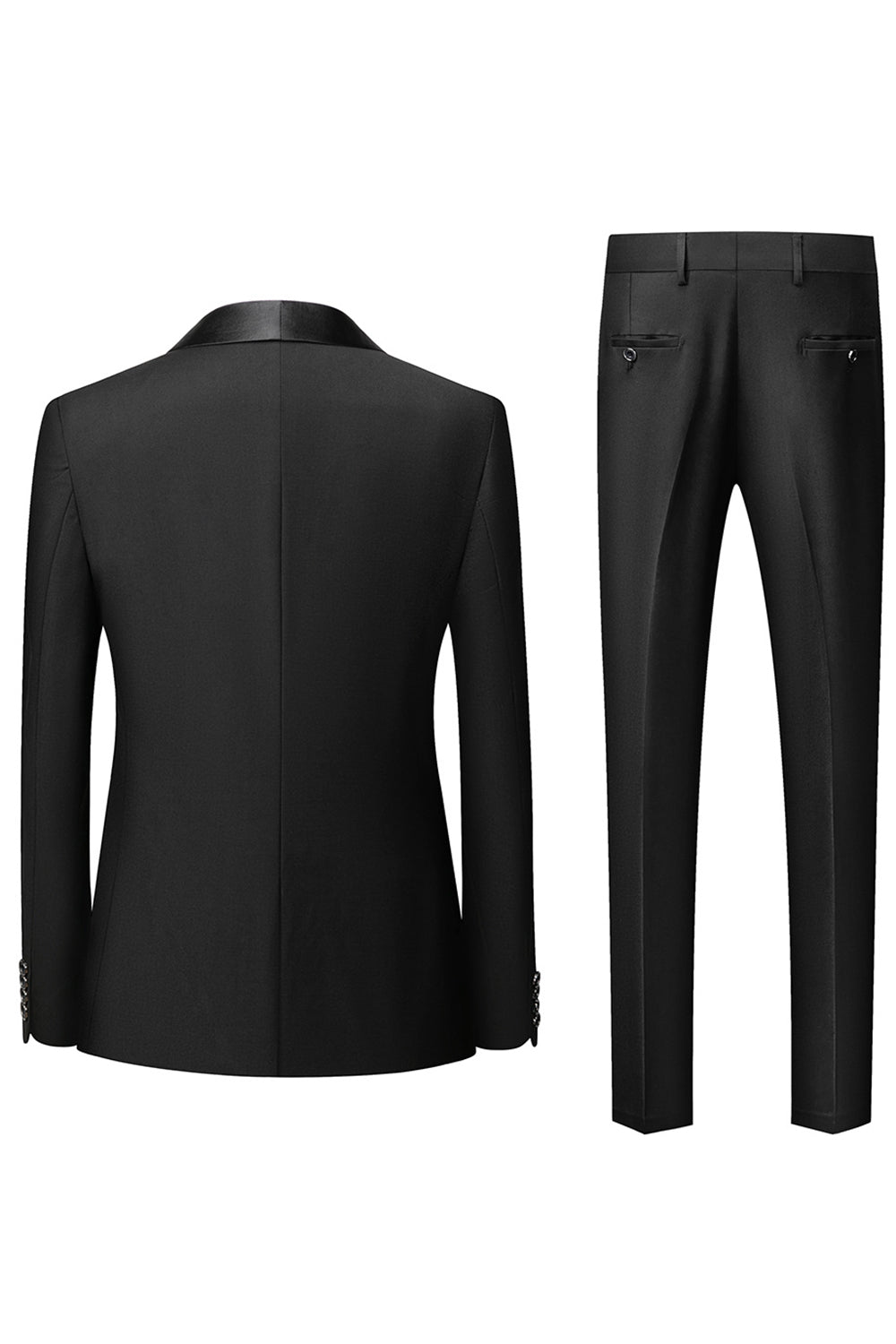 Dark Green Shawl Lapel 3-Pieces Slim Fit Men's Suits