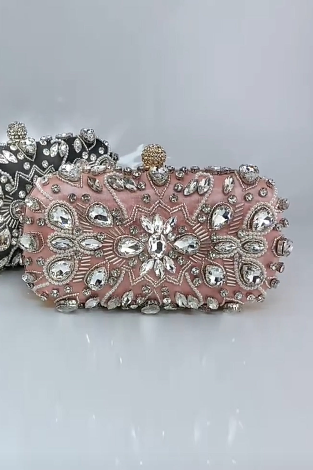 Rhinestone Sparkly Black Party Clutch Bag