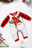 Black Red Long Sleeve Plaid Pants Christmas Pajamas Set