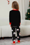 Black Long Sleeve Pear Pattern Matching Family Pajamas