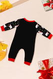 Black Long Sleeve Pear Pattern Matching Family Pajamas